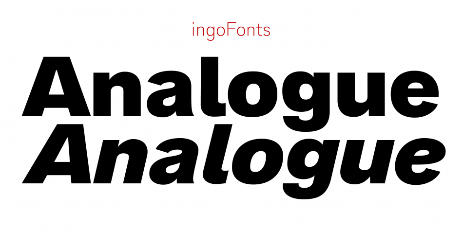 Beispiel einer Analogue Pro 86 Bold Oblique-Schriftart